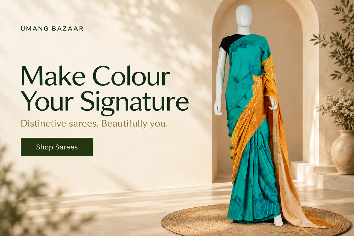 Make Colour Your Signature - shop Umang Bazaar sarees