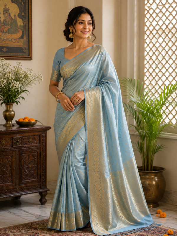 Sage Green Elegance Saree