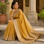 Golden Mustard Festive Saree