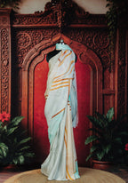 Elegant Printed Saree in Peach - Peach - view 2