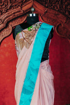 Folklora Florals Saree in Carnation Pink - Carnation Pink - view 2