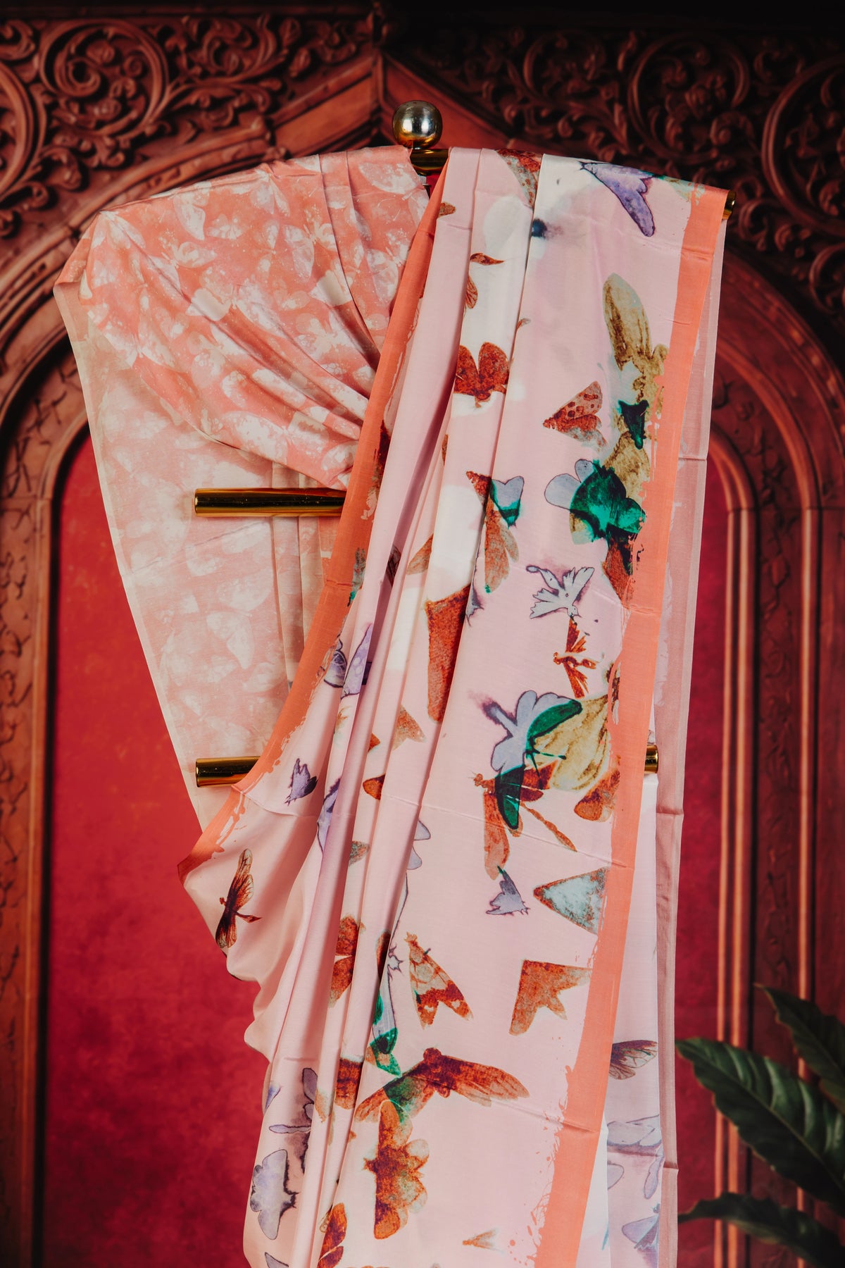Indigorgeous Floral Charm Saree - Pink - view 2