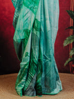 Lightbox Elegant Printed Saree in Sky Blue - Sky Blue - view 2