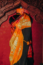Lightbox Flower Glamorous Evening Saree in Dark Green - Dark Green - view 2