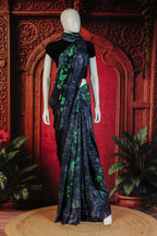 Oriental Dreams Timeless Modern Classic Saree in Chopper Black - Chopper Black - view 1