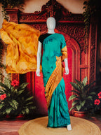 Timeless Modern Classic Saree in Green - Green - view 2